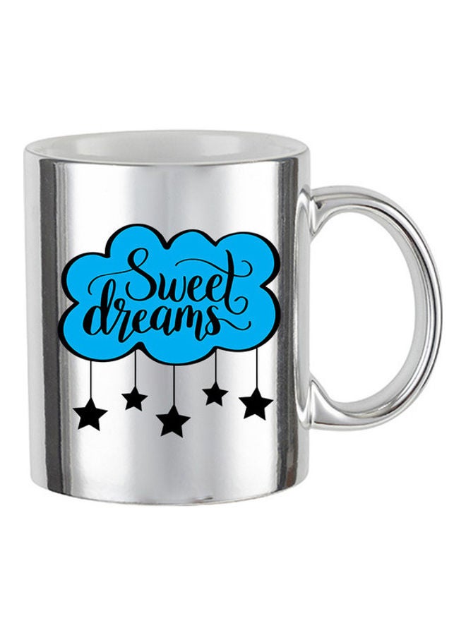 إم إي سي مج مميز مطبوع عليه عبارة "Sweet Dreams" فضي