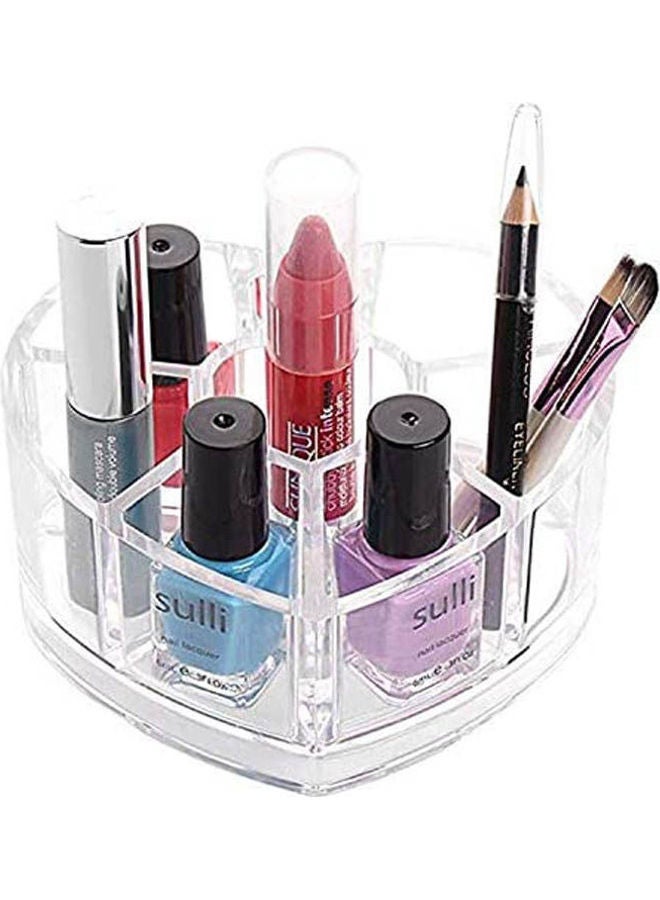 Heart Shaped Cosmetic Makeup Organizer Lipstick Holder Display Clear - Image 2