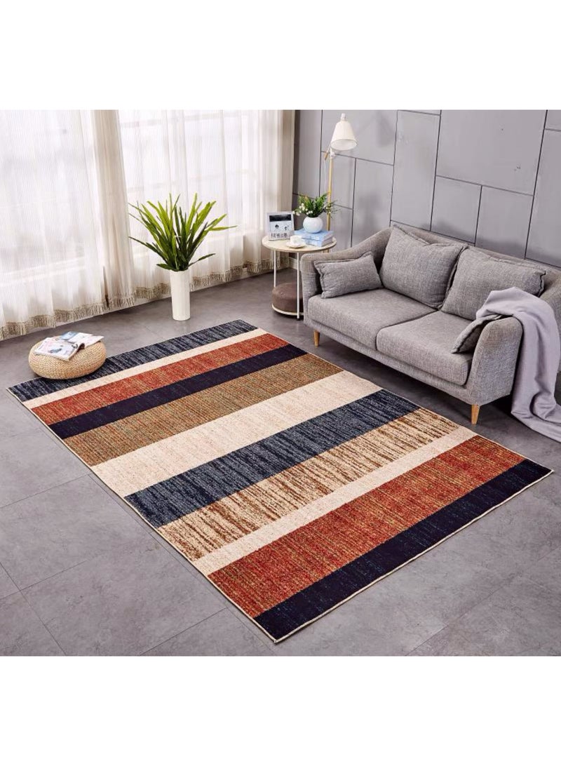 GOOTOY - Warm Luxurious Modern Printed Rectangular Anti-Slip Carpet Polypropylene Multicolour 140x200cm - Image 1