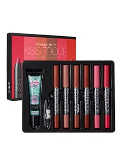 Menow 6-Piece Matte Lipstick With Remover And Sharpener Multicolour  - Image 1