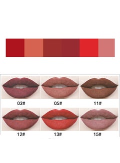 Menow 6-Piece Matte Lipstick With Remover And Sharpener Multicolour  - Image 3