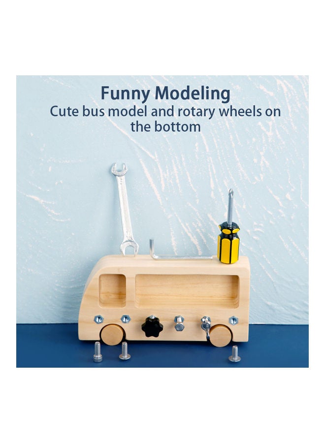 Montessori Screw Driver Board for Toy Car-Burlywood 20.00 x 4.00 x 10.20cm - Image 2