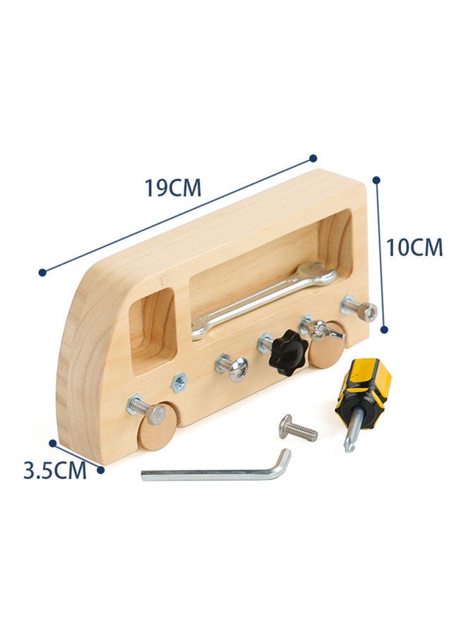 Montessori Screw Driver Board for Toy Car-Burlywood 20.00 x 4.00 x 10.20cm - Image 3
