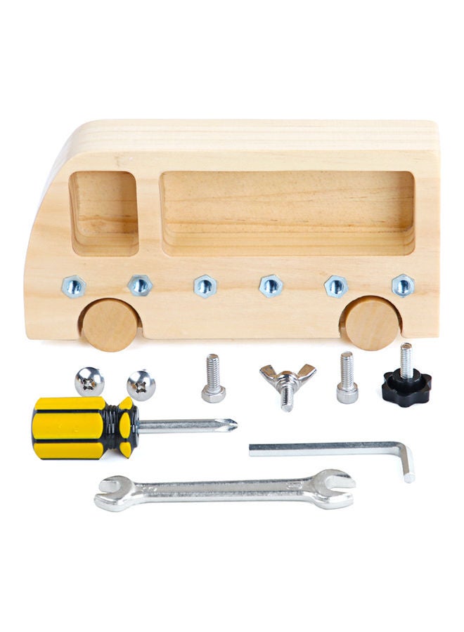 Montessori Screw Driver Board for Toy Car-Burlywood 20.00 x 4.00 x 10.20cm - Image 1
