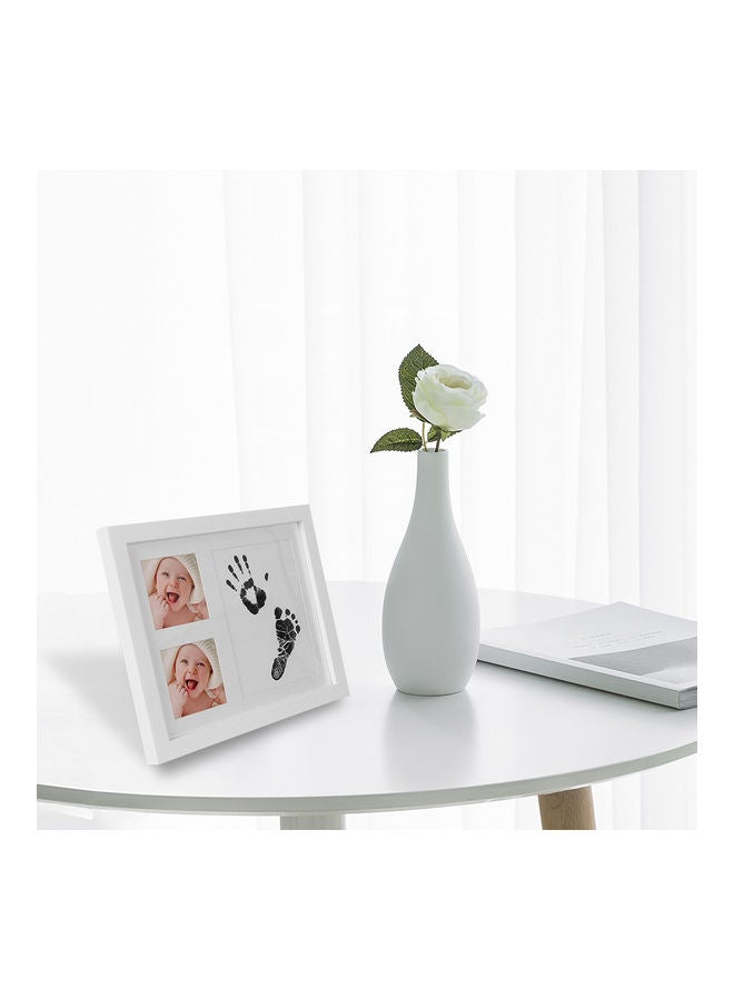 Newborn Baby Handprint And Footprint Photo Frame-Red - Image 2