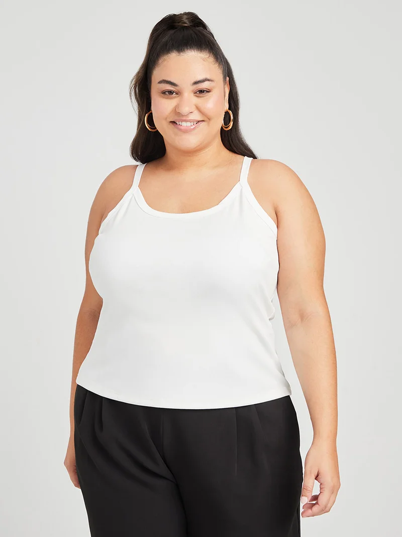 Closet By Styli Strappy Knitted Cami White