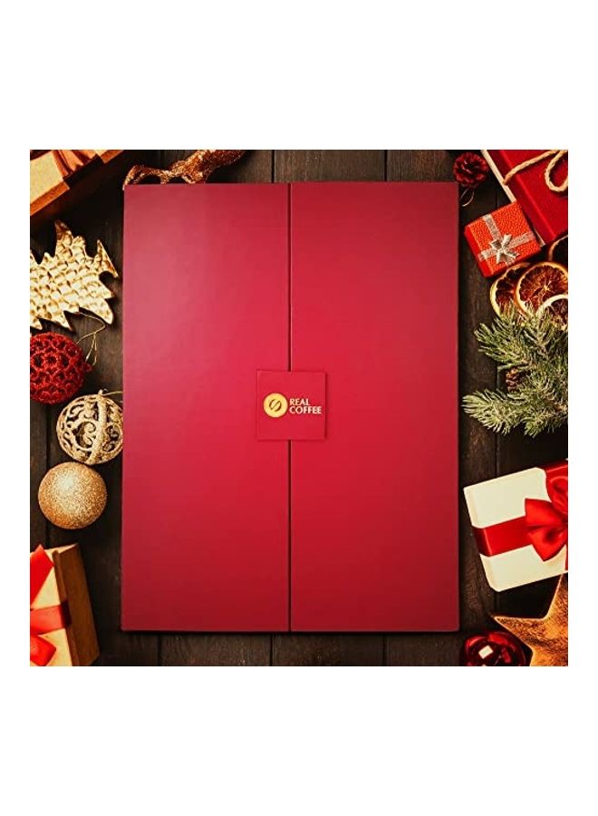 Real Coffee - Nespresso Compatible Variety Capsules, Christmas Advent Calendar Red - Gift Pack - 48 Capsules Espresso 500grams - Image 1