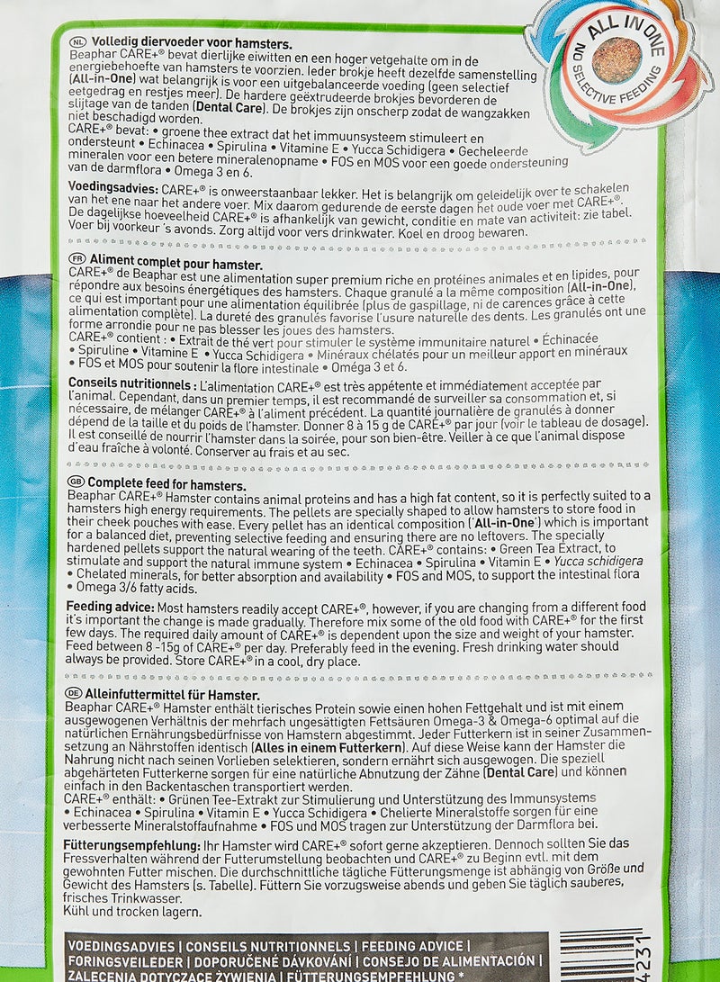 beaphar Care Plus Hamster Multicolour 250grams  - Image 4