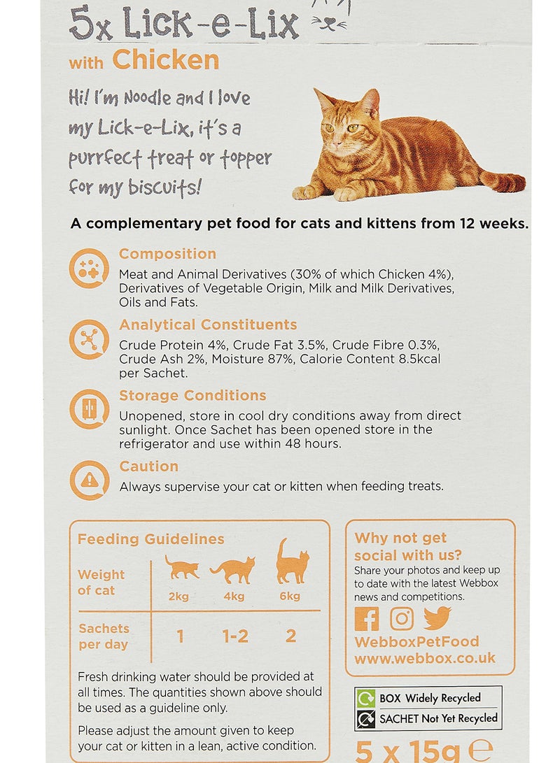 Webbox Cat Delight Lick-E-Lix Yoghurt And Chicken Cream Multicolour 75grams  - Image 3