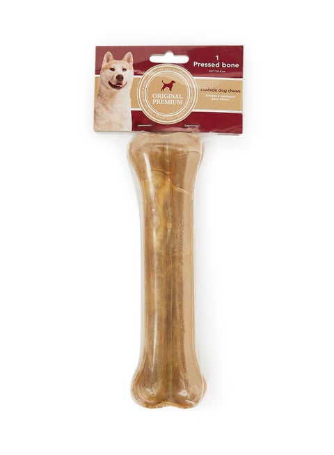 Pressed Bone Dog Chew Brown 8.5inch