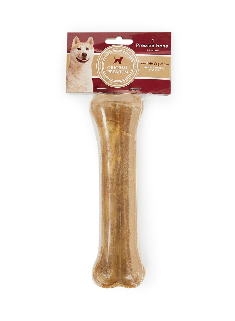 Pressed Bone Dog Chew Brown 8.5inch