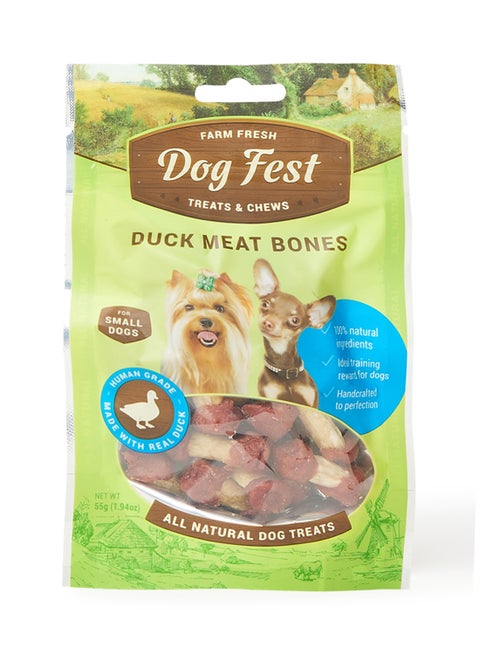 Duck Meat Bones For Mini Dogs Treats 55grams