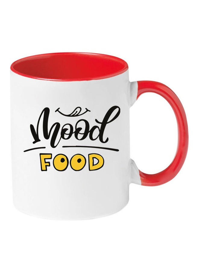 إم إي سي مج مطبوع عليه عبارة "Mood Food" أحمر/أبيض