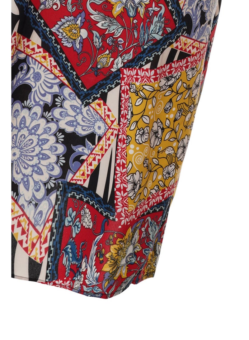 Aila - Women'S Casual Knee Length Short Sleeve Print Long Evening Maxi Dress Multicolour - Image 1