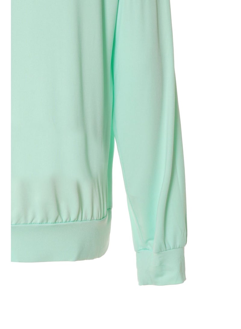 Aila Women'S Casual Knit Long Sleeve Plain Basic T-Shirt Mint  - Image 5