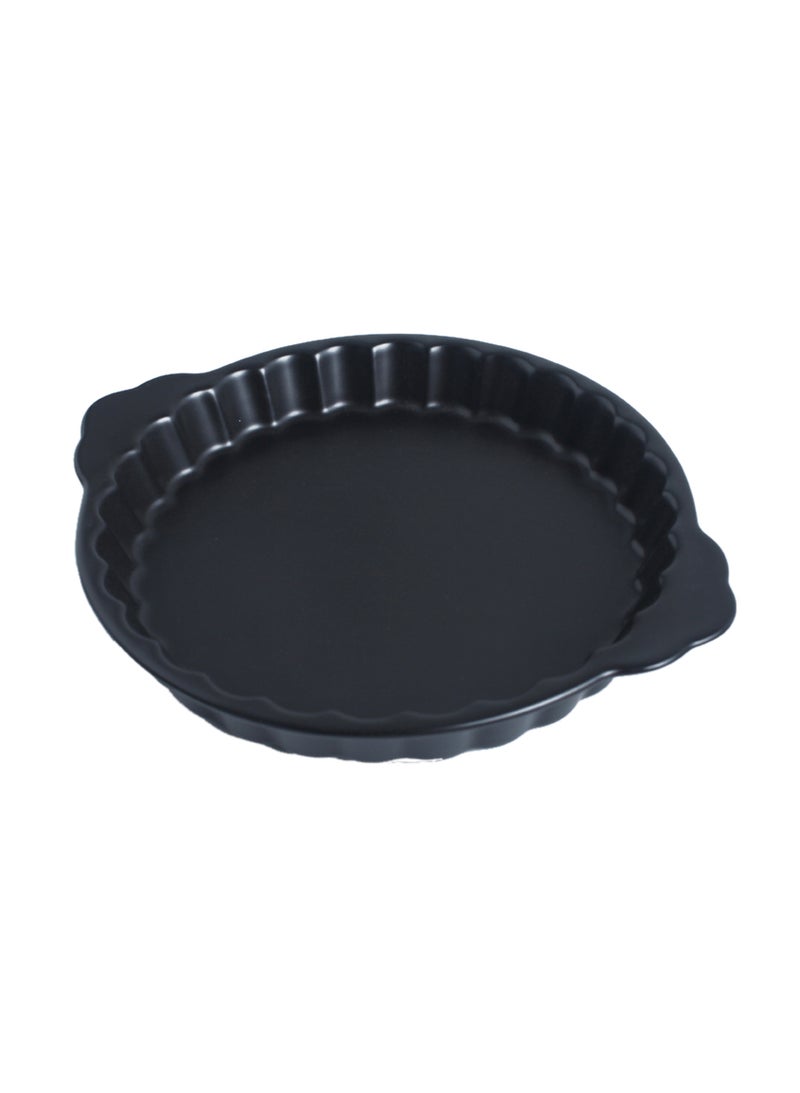 Sharpdo Chrysanthemum Ceramic Round Ovendish With Handle Black 8inch - Image 5