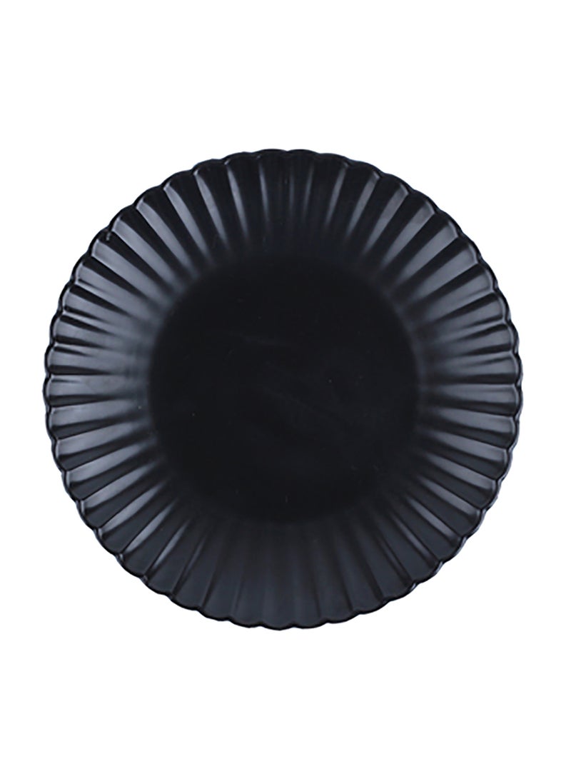 شاربدو طبق مسطح أقحواني مستدير أسود 20x20x3سم  - Image 1