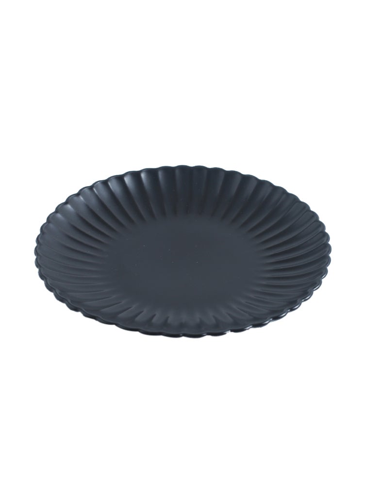 شاربدو طبق مسطح أقحواني مستدير أسود 20x20x3سم  - Image 2