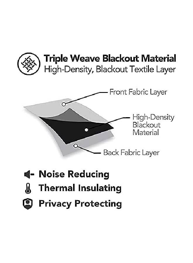 Cartela Curtains - Thermal Insulated Blackout Room Darkening Tape Curtains For Living Room/Bedroom (1 Panel ) Grey 140x260cm - Image 1