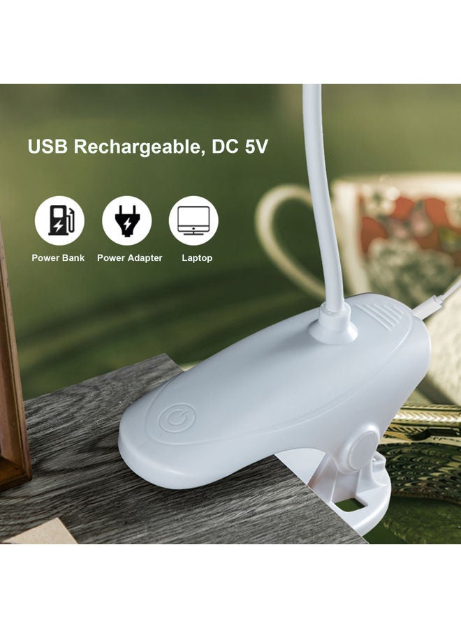 Portable Clip on Desk Lamp LED Night Light for Bed Reading Working Blue/White 20 x 13 x 17cm  - Image 5