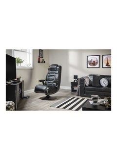 إكس روكر كرسي ألعاب X Rocker Pro 4.1 Pedestal مع نظام صوت لاسلكي 4.1 ومضخم صوت (جلد صناعي، أسود)  - Image 2
