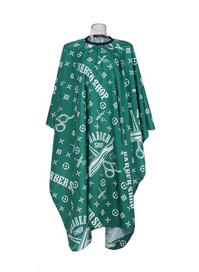 Generic Professional Hairdressing Barber Cape Green/White - Image 1