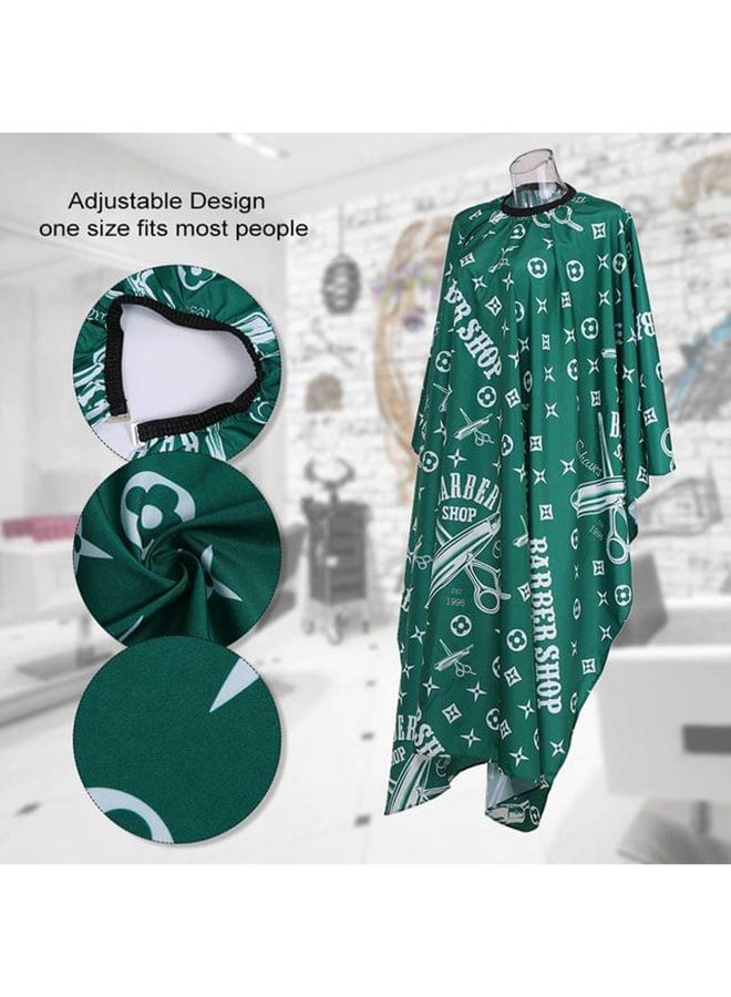 Generic Professional Hairdressing Barber Cape Green/White - Image 4