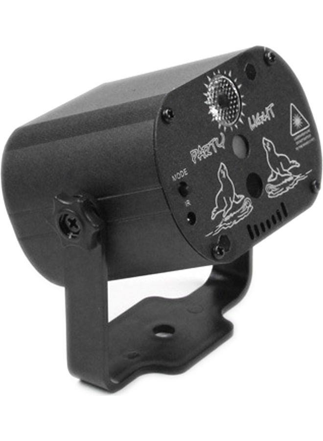 60 Patterns Stage Light Disco Party LED Sound Control Strobe Lamp with Remote Black 10.6 x 9 x 9.6cm