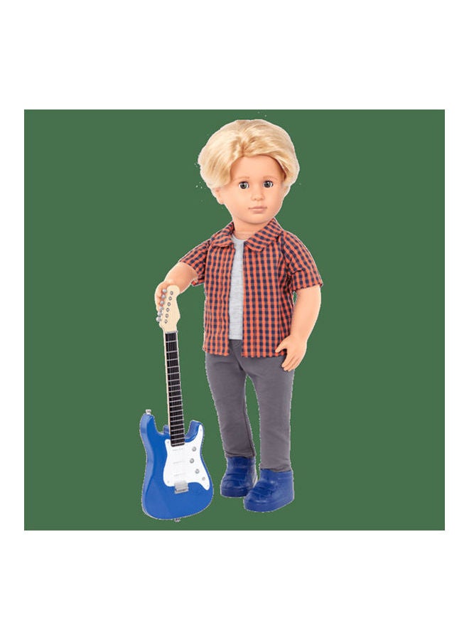 OG Deluxe Boy Plaid Shirt W-Guitar Outfit 18inch - Image 1