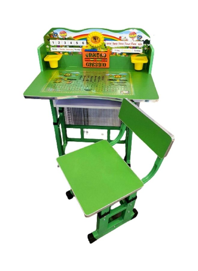 Newest Folding Study Table And Chair Green 40 x 40 x 55cm