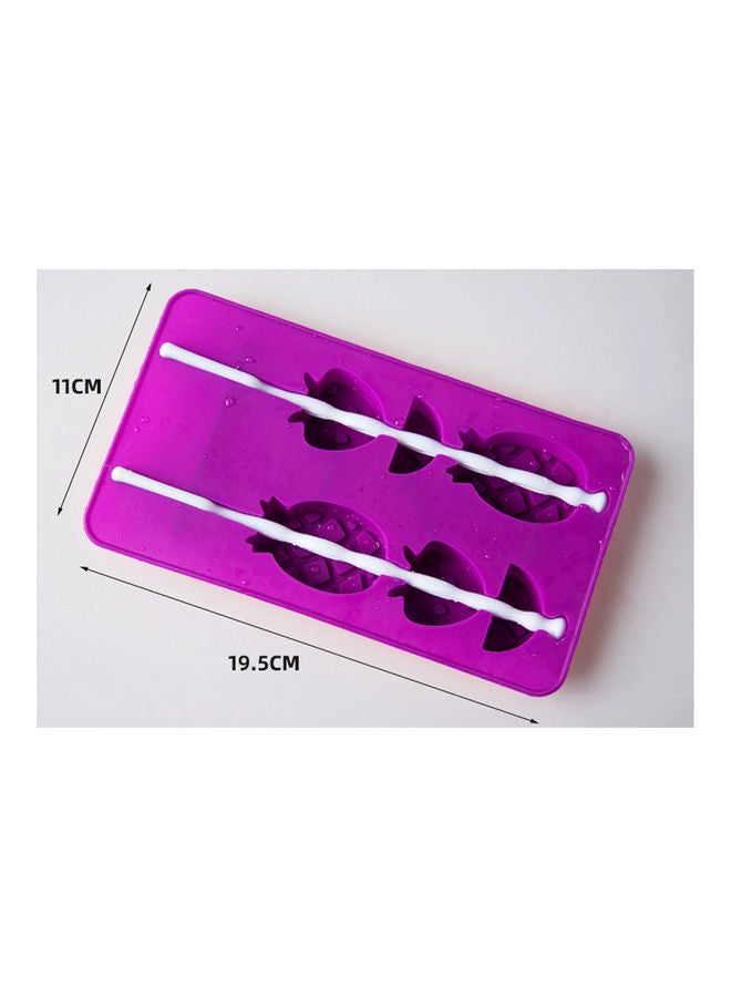 ديو كينج Silicone Ice Cream and Popsicle Mold With Stick Purple  - Image 2