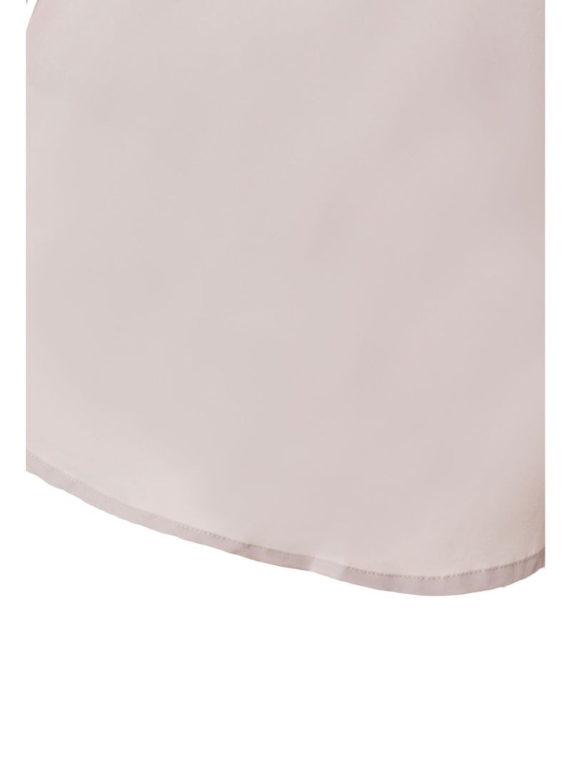 Aila - Women'S Casual Long Sleeve Plain Basic Blouse Pale Pink - Image 1