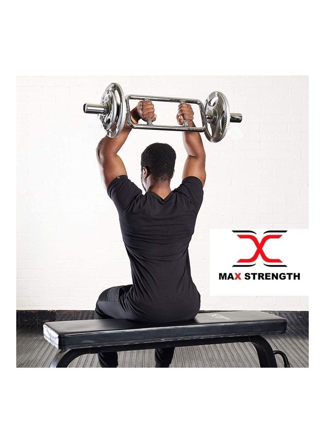 Max Strength Solid Steel 2" Olympic Triceps Biceps Weight Lifting Bar 50cm - Image 2