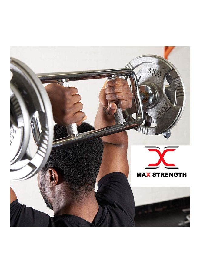 Max Strength Solid Steel 2" Olympic Triceps Biceps Weight Lifting Bar 50cm - Image 3