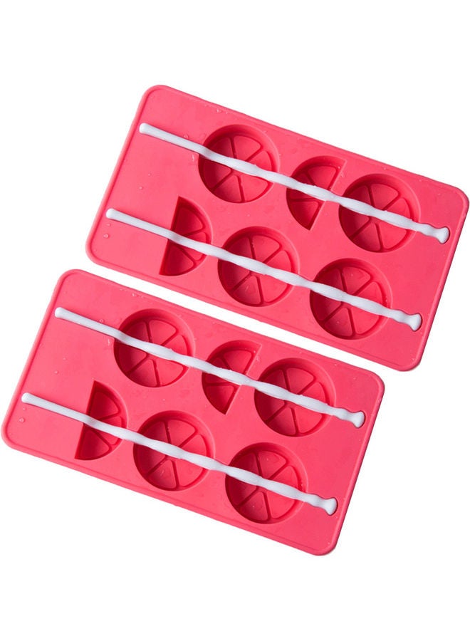 Deo King 2-Piece Silicone Ice Cream and Popsicle Mold With Stick Pink - Image 1