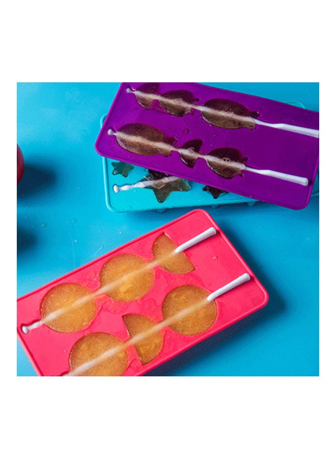 Deo King 2-Piece Silicone Ice Cream and Popsicle Mold With Stick Pink - Image 4