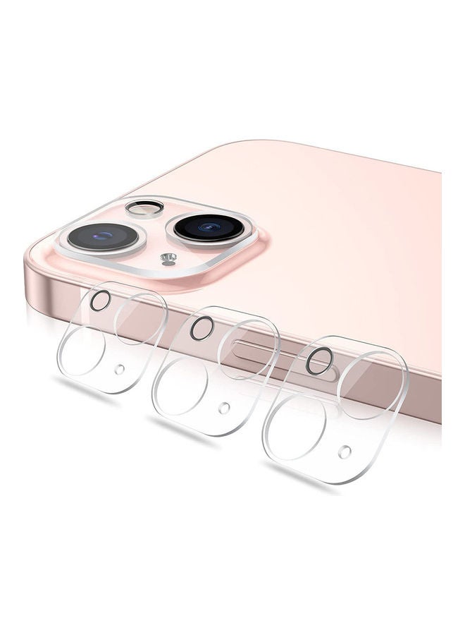 موكوم طقم لاصقات حماية للشاشة من الزجاج مكون من 3 قطع لهاتف آيفون 13 شفاف - Image 1