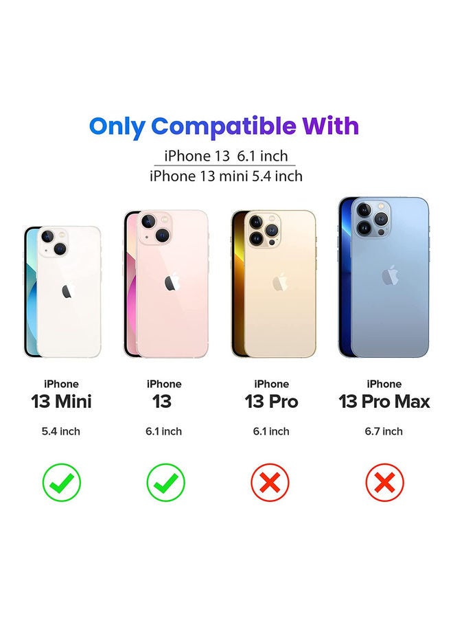 موكوم طقم لاصقات حماية للشاشة من الزجاج مكون من 3 قطع لهاتف آيفون 13 شفاف - Image 2