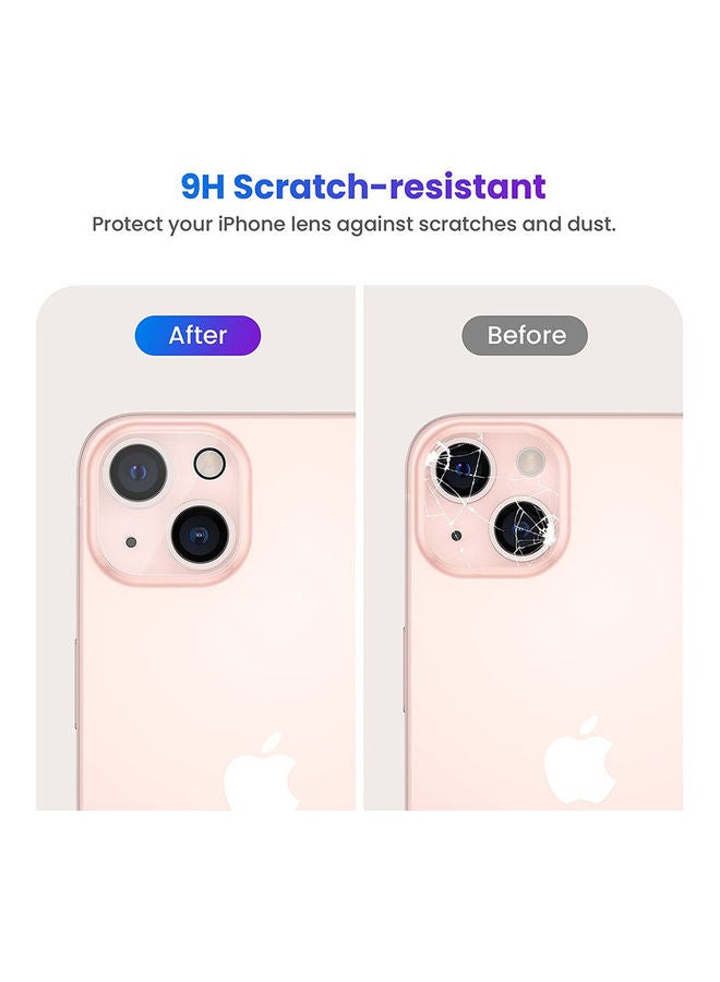 موكوم طقم لاصقات حماية للشاشة من الزجاج مكون من 3 قطع لهاتف آيفون 13 شفاف - Image 3