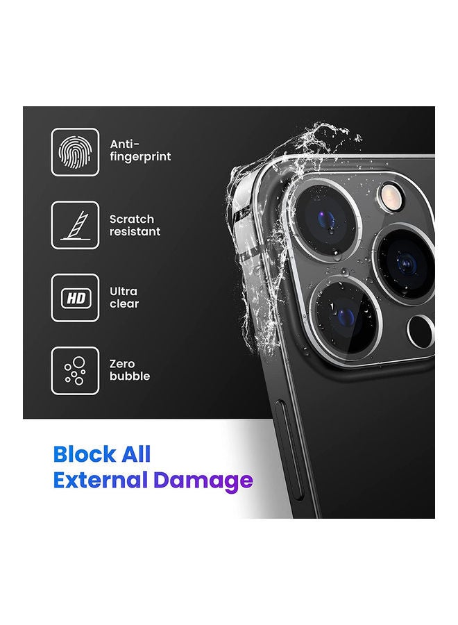 MOCOM 3-Piece Camera Protector Lens Glass For iPhone 13 Pro Max Clear - Image 4