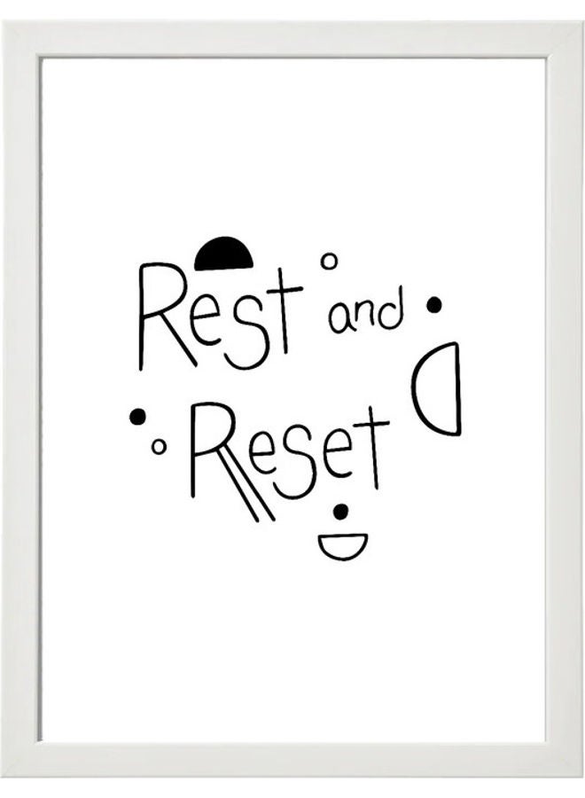MEC Rest And Reset Wall Art Poster Frame White 21x30cm - Image 1