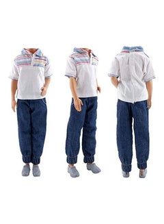 E-TING 3 Sets Casual Wear Clothes With 3 Pair Shoes For 12 Inches Boy Dolls 6.89 x 4.92 x 1.85inch  - Image 2