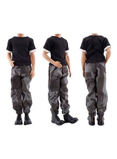 E-TING 3 Sets Casual Wear Clothes With 3 Pair Shoes For 12 Inches Boy Dolls 6.89 x 4.92 x 1.85inch  - Image 3