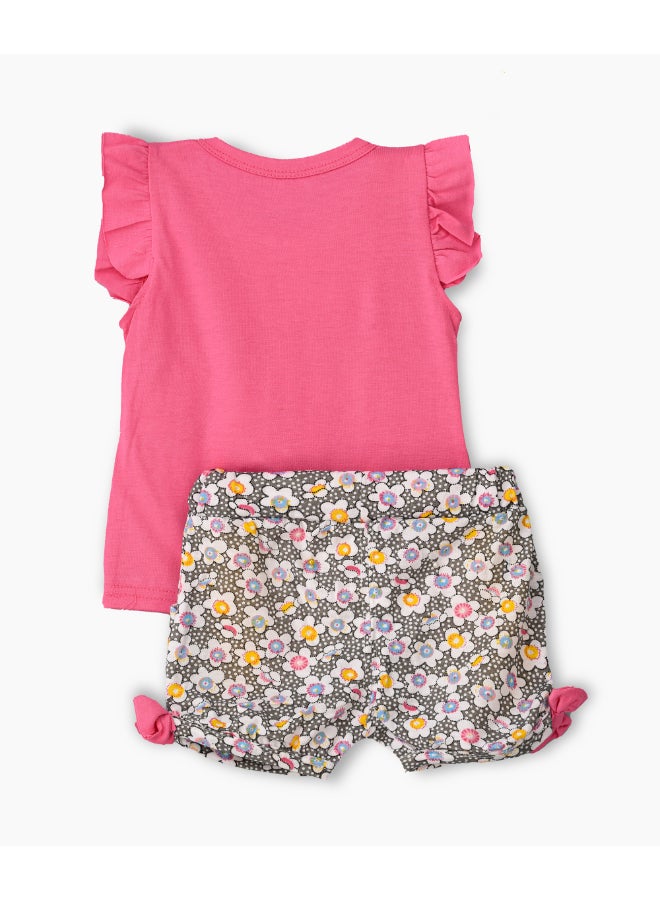babyqlo Candy Feature Top And Shorts Set Multicolour  - Image 2