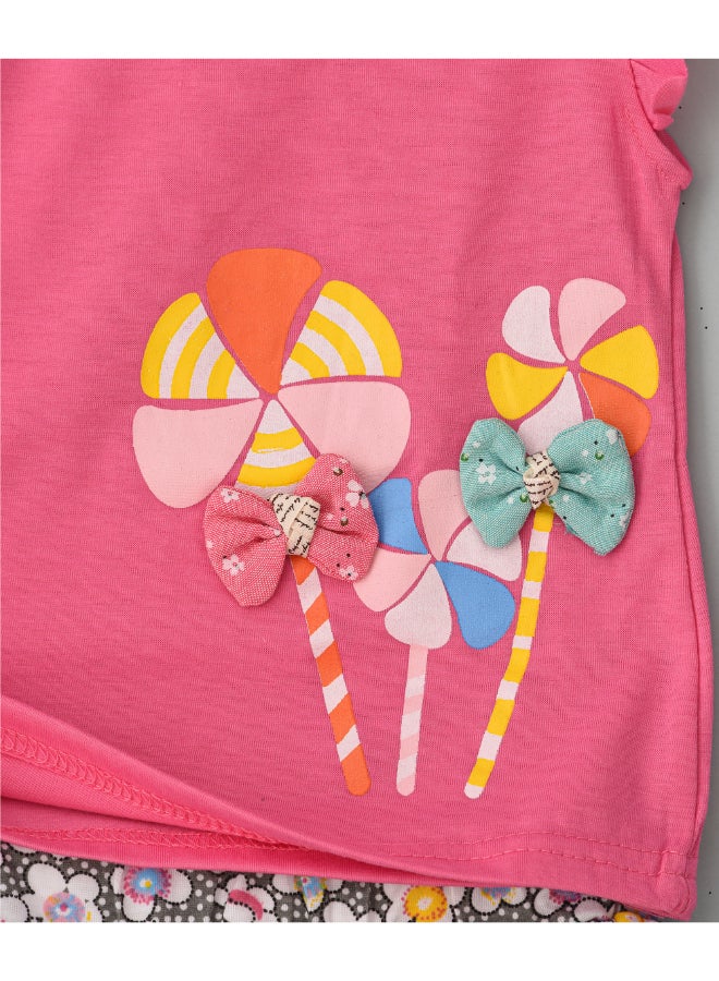 babyqlo Candy Feature Top And Shorts Set Multicolour  - Image 3