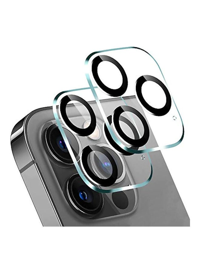 موكوم قطعتان من لاصقة حماية زجاجية لعدسة الكاميرا لهاتف آيفون 13 برو شفاف - Image 1