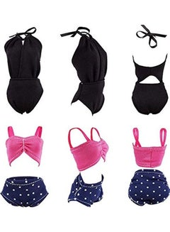 E-TING 10-Piece Beach Swimsuit Bathing Clothes With 5 Pairs Shoes For 11.5 Inch Girl Dolls 8.11 X5.08 X1.30inch  - Image 3