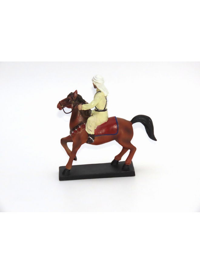 A Masterpiece Of A Horse With A Knight Multicolour 23 X 21 X 14cm - v1634058839/N51326009A_2