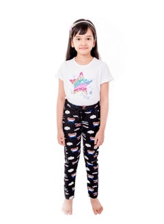 Miss London Drawstring Printed Pyjama Multicolour  - Image 1