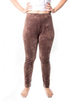 Miss London Velvet Lounge Pants Brown  - Image 1